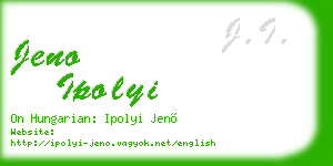 jeno ipolyi business card